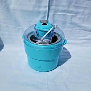 Wolfgang Puck 1.5 Qt Ice Cream Dessert Maker BICM2000 Ice Blue